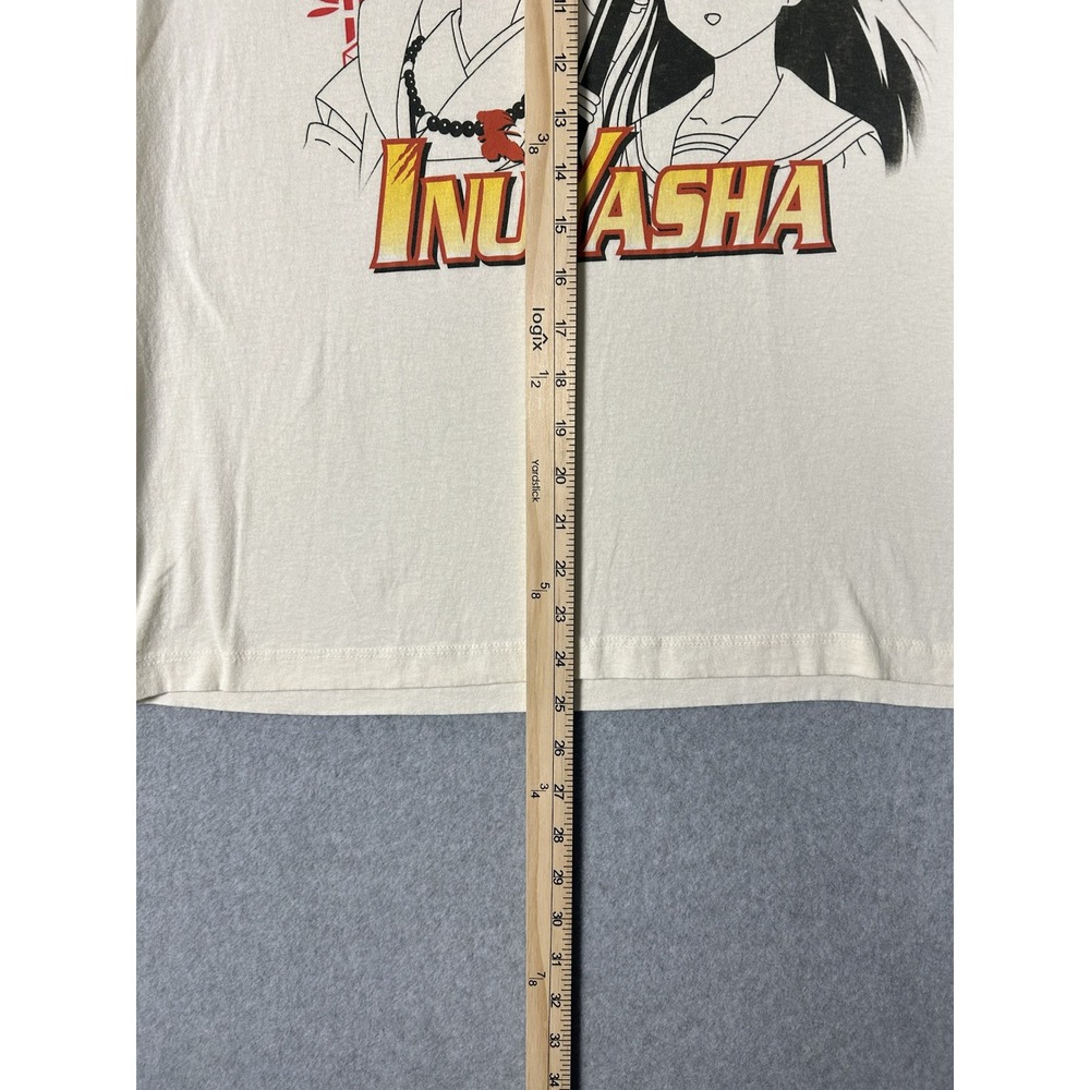 Inuyasha Anime Graphic T Shirt XXL Cream Manga Kagome Y2K Tee - Picture 5 of 6